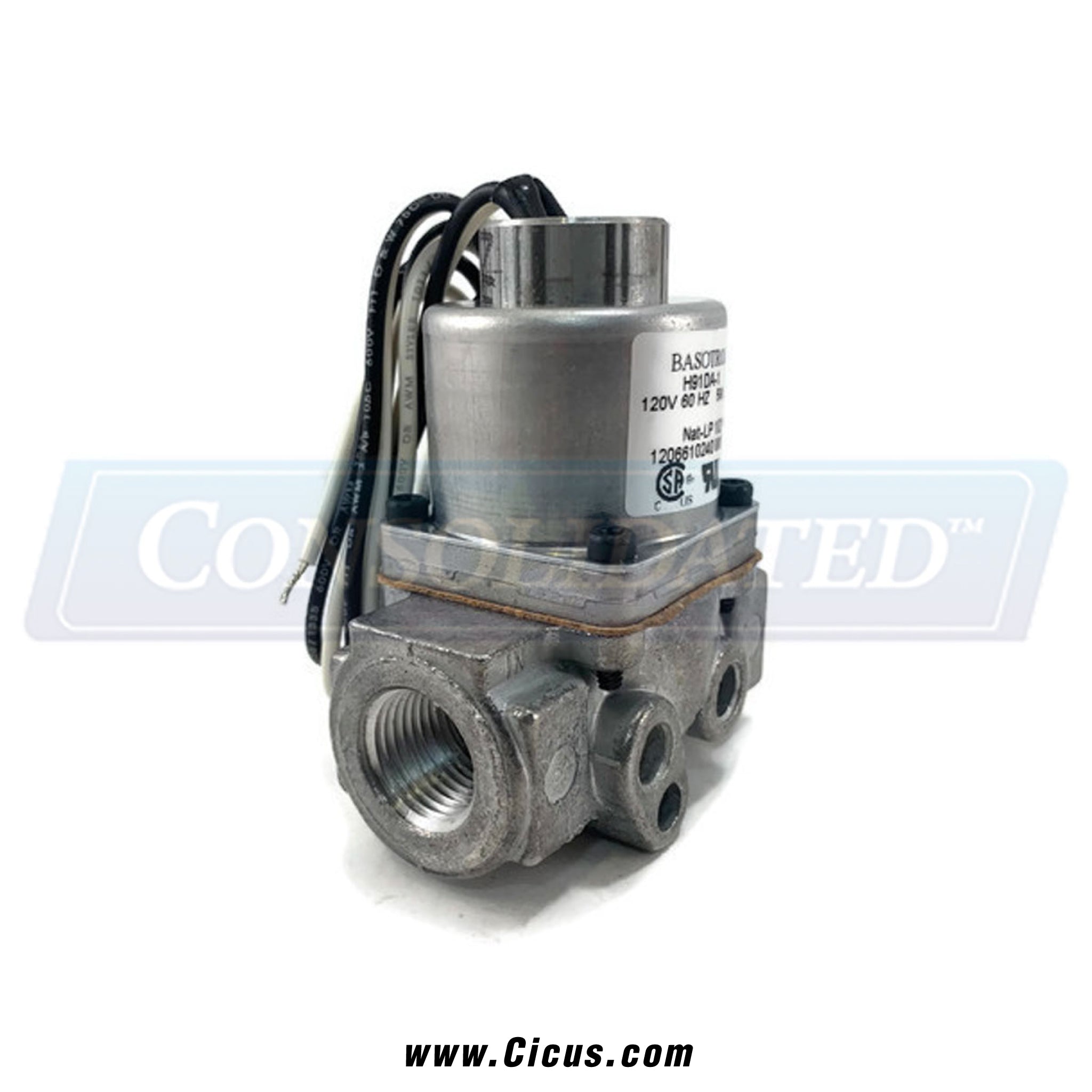 Cissell / Alliance Laundry Natural Gas Valve - 1/2 BASO H91DA1 [TU6557P]