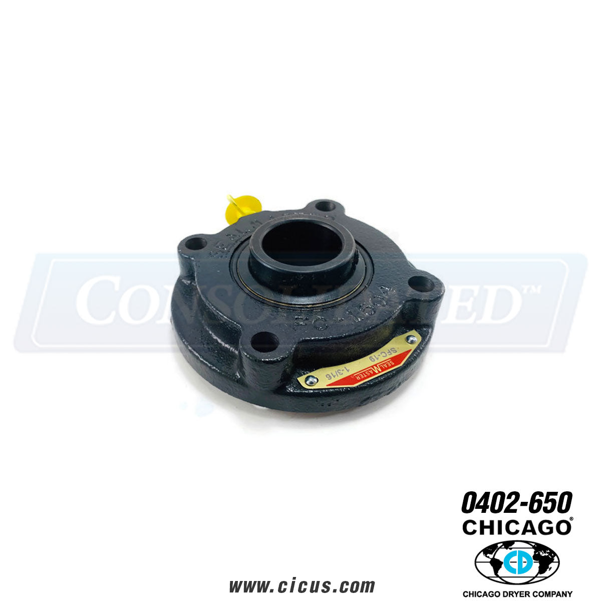 Chicago Dryer Bearing 1 3/16" Flange Block Piloted [0402-650]