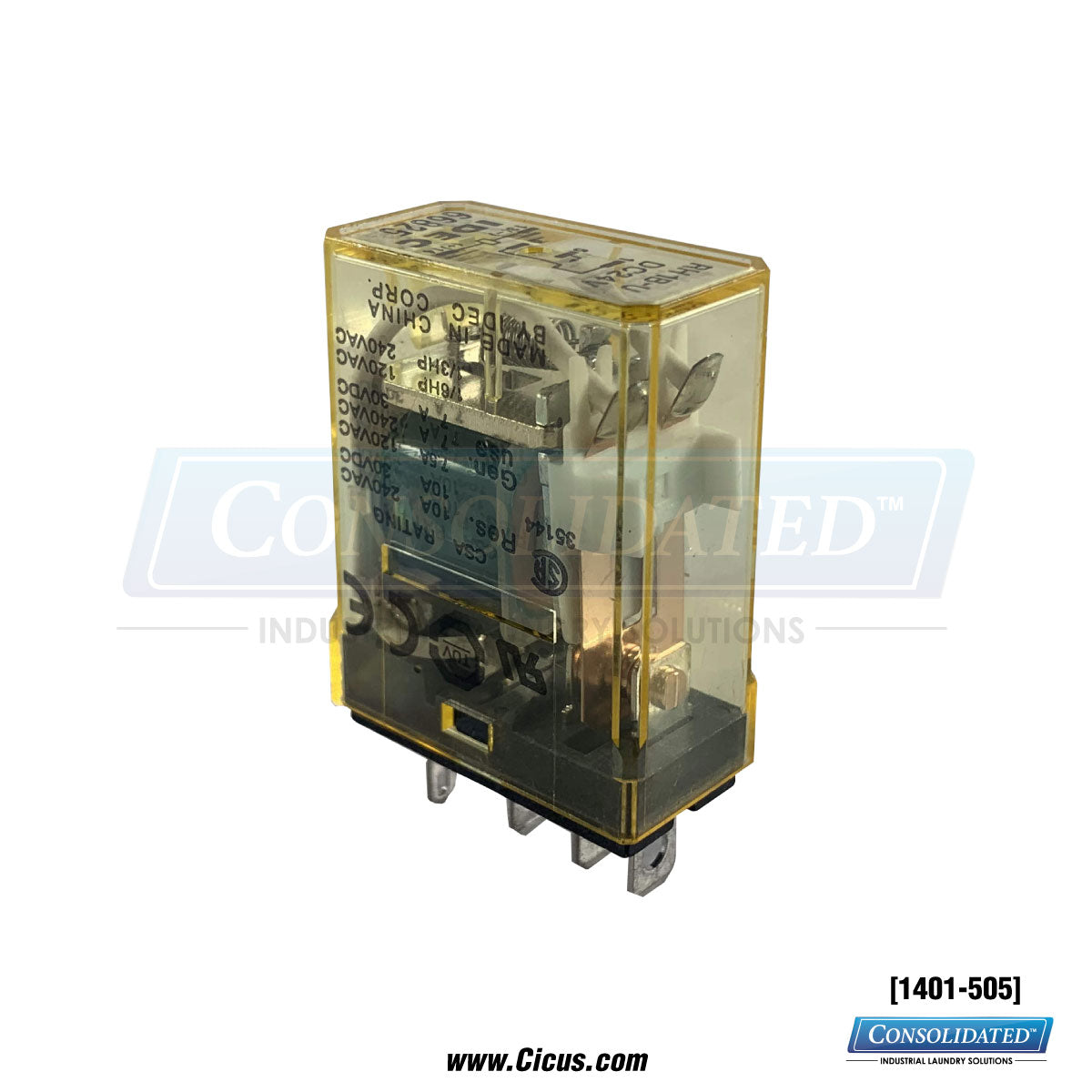 Chicago Dryer Relay Spst 24 Vdc 1 Pole [1401-505]