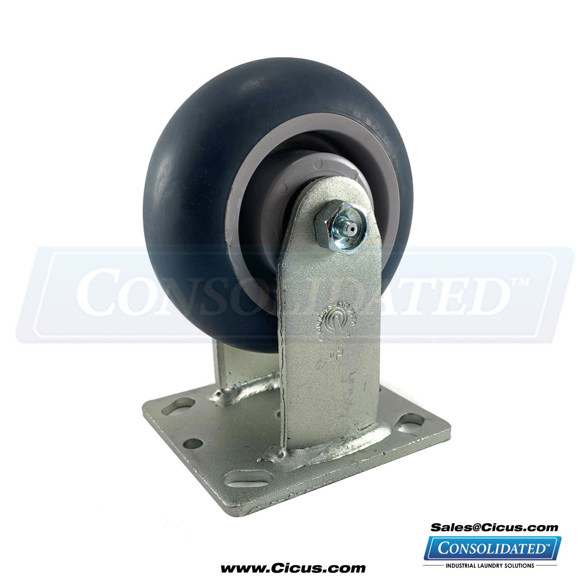 5" Medium/Heavy Duty Rigid Caster [28TP50JX0417YY] - Front View