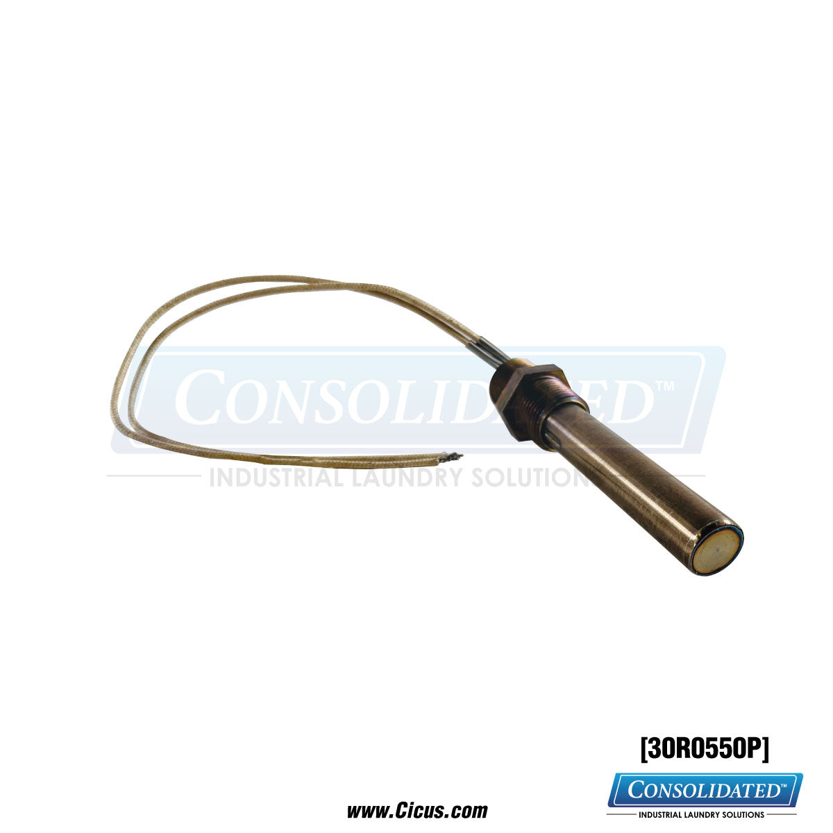 Milnor Thermo Switch Inlet Temp Safety Probe [30R0550P] - Front View