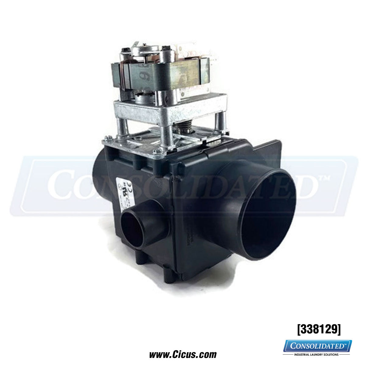 3" Drain Valve w/ 90 Degree Angle - Continental Girbau Compatible [338129]