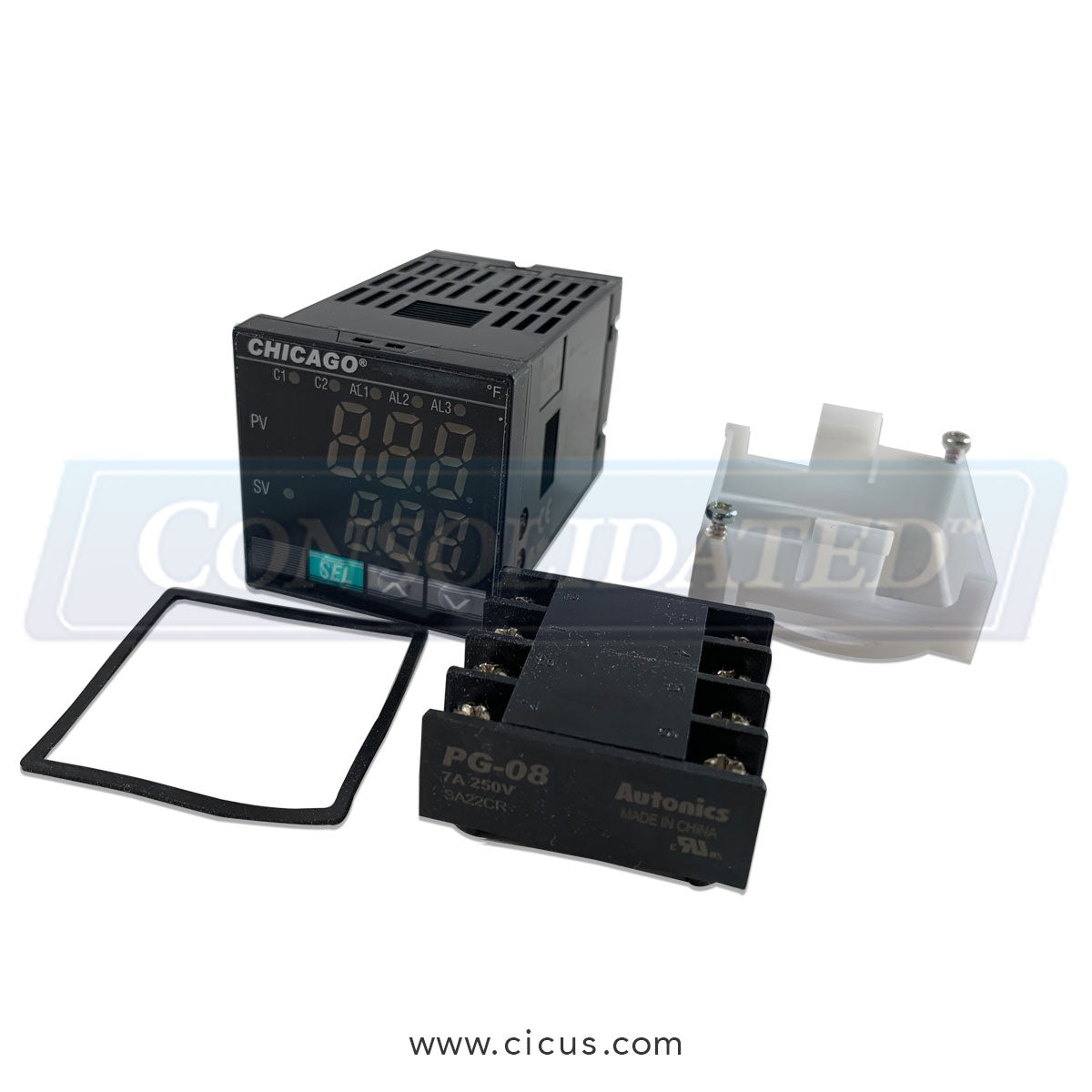 Chicago Dryer Temperature Control - 1/16 Din Type J [4202-300]