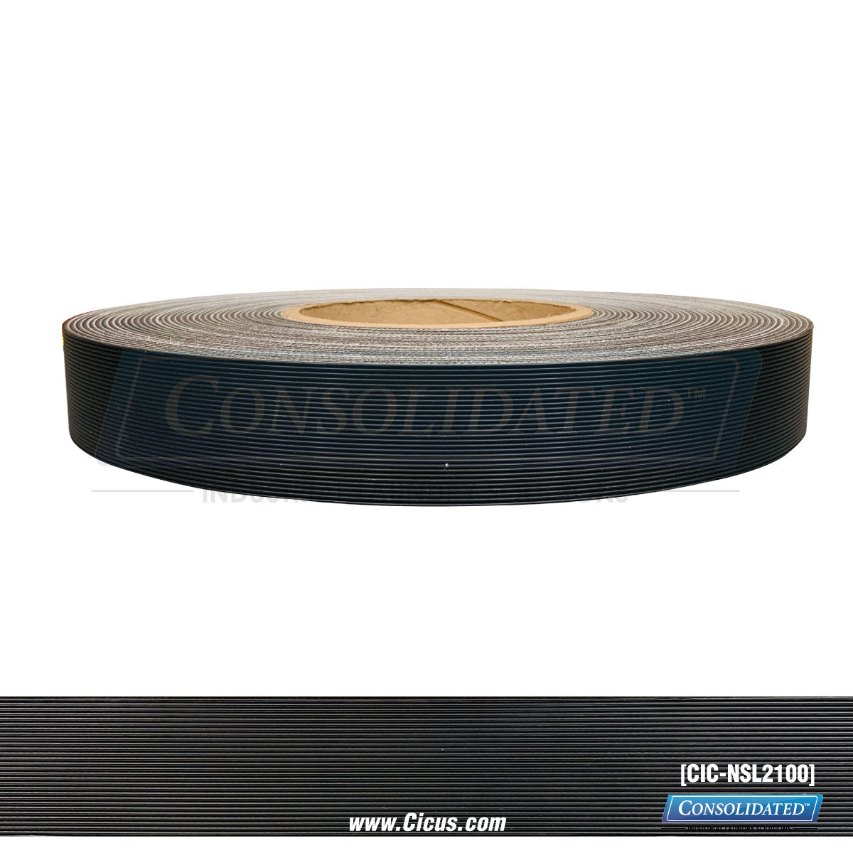 Black 2" Grooved Belt Roll [CIC-NSL2100]