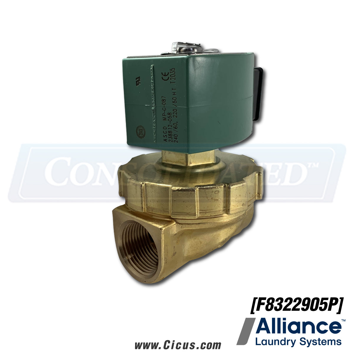 Alliance Laundry Systems 3/4" Valve 240/60 [F8322905P]